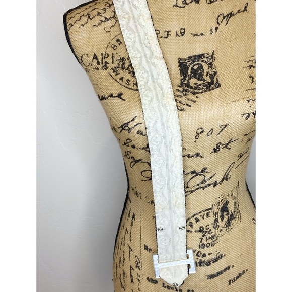 Vintage Belted Lace Button Up Shirt With Sequins and Beads - Picture 15 of 15